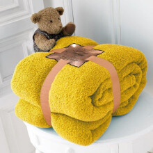 (King 200x240cm, Ochre) Teddy Bear Fleece Throw Ultra Soft Warm Cosy Cuddly