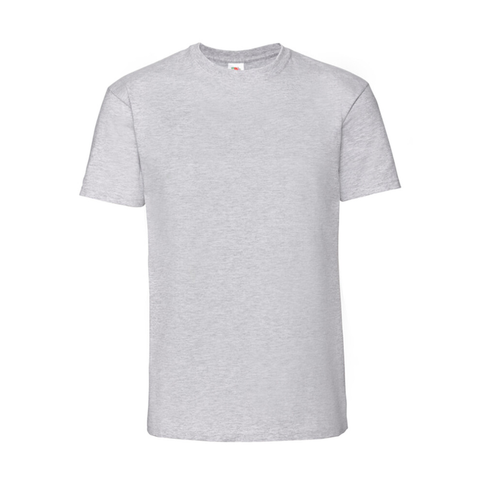 (4XL, Heather Grey) Fruit Of The Loom Mens Iconic 195 Premium Ringspun Cotton T-Shirt