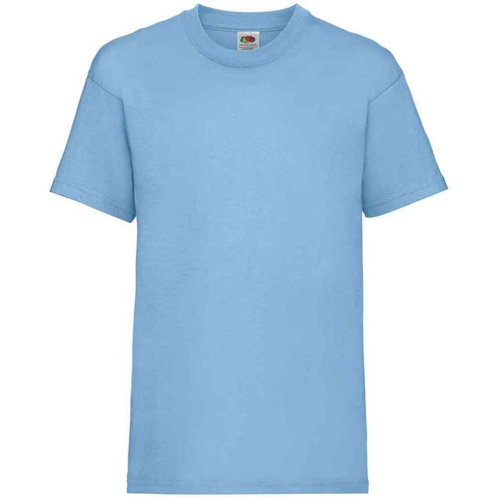 (2-3 Years, Sky Blue) Fruit of the Loom Childrens/Kids Valueweight T-Shirt