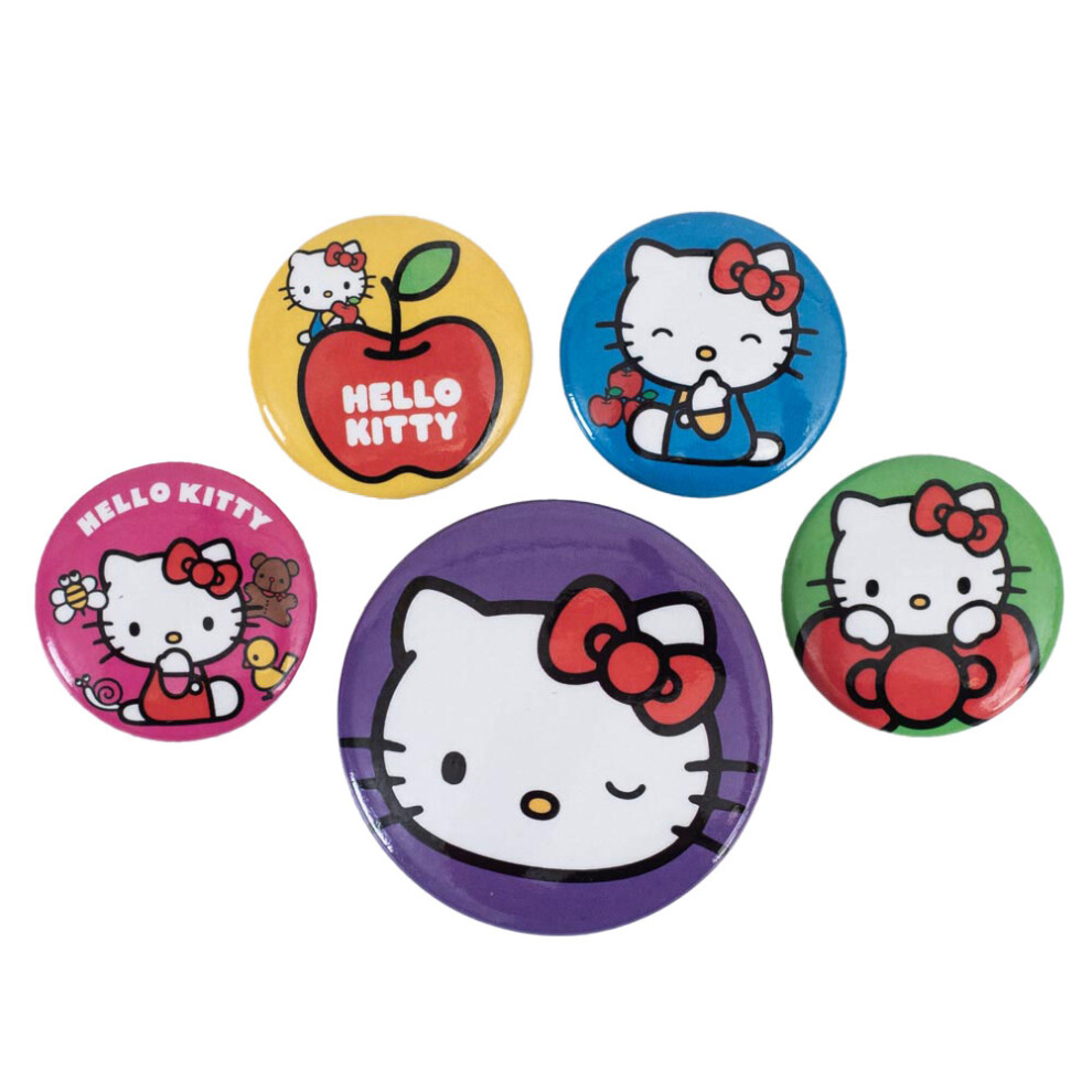 Hello Kitty Assorted Designs Badge Set (Pack of 5)