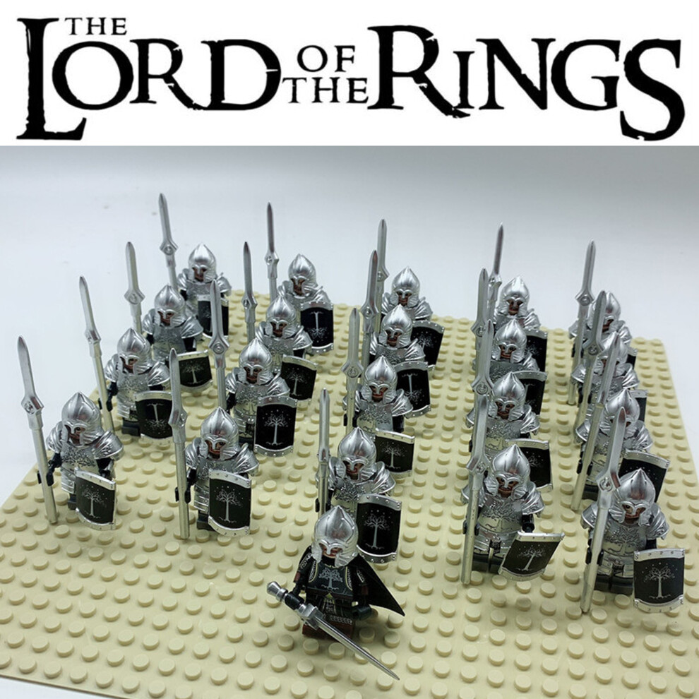 Bonxaif (21Pcs Heavy Spear Infantry) 21Pcs Lord Of The Rings Minifigures Fit Lego Kid Toys