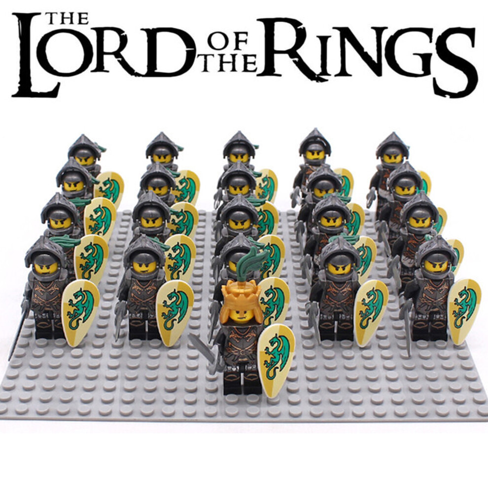 (21PCS  Kingdoms Knight) 21PCS Lord Of The Rings Minifigures Fit Lego Kid Toys