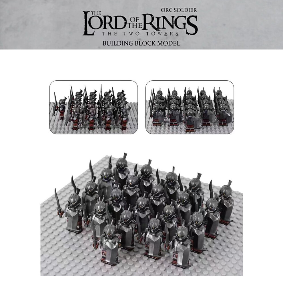 Bonxaif (21Pcs Uruk-Hai -C) 21Pcs Lord Of The Rings Minifigures Fit Lego Kid Toys