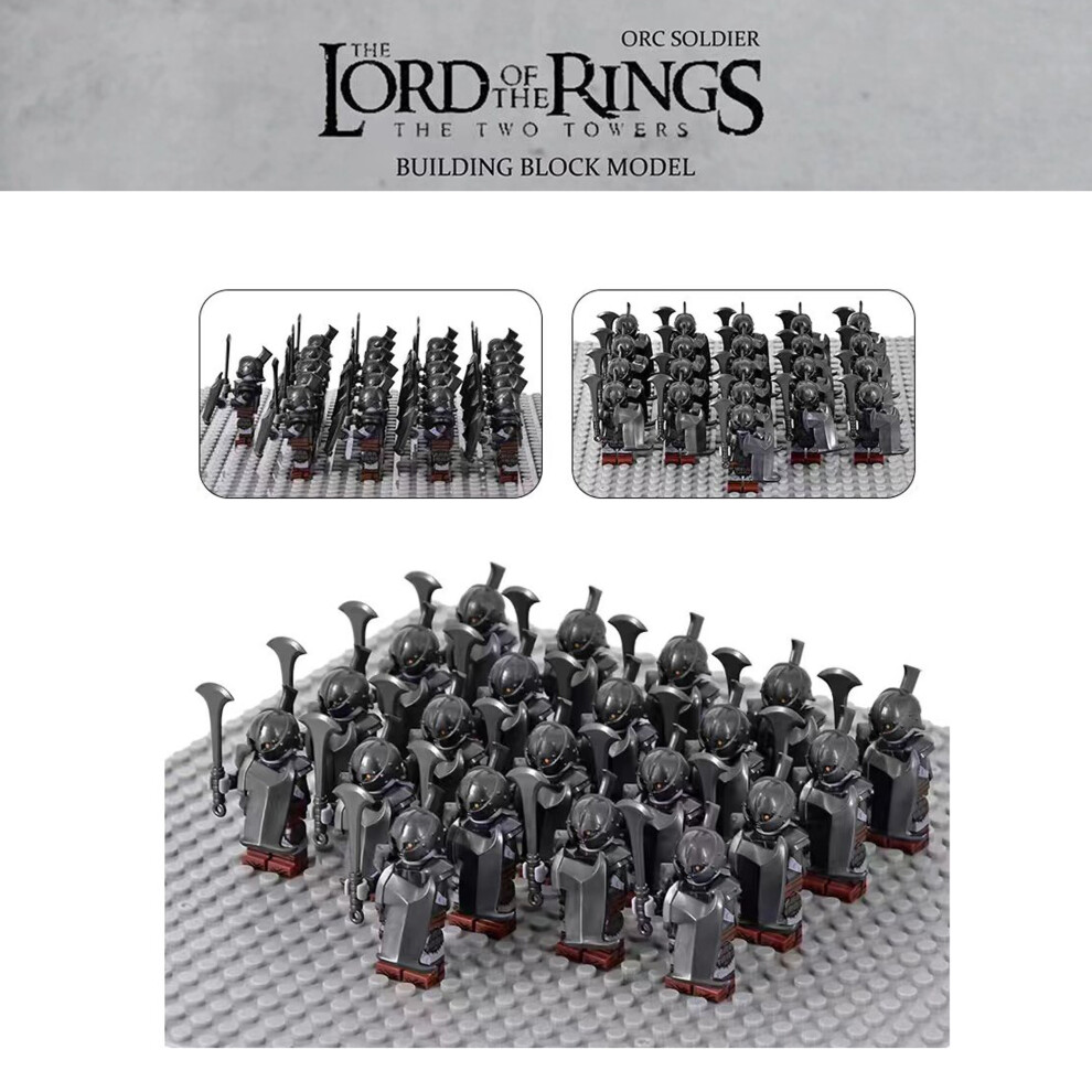 Bonxaif (21Pcs Uruk-Hai -G) 21Pcs Lord Of The Rings Minifigures Fit Lego Kid Toys