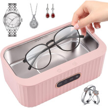 Ultrasonic Cleaner 400ml, 45khz Professional Ultrasonic Cleaning Machine, With 4 Cleaning Modes, Touch Function, Stainless Steel Ultrasonic Tray For J