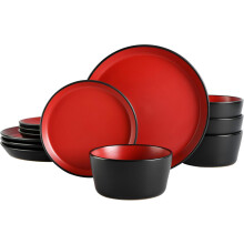 Gibson Soho Lounge 131520.12R Soho Coupe Dinnerware Set, Stoneware