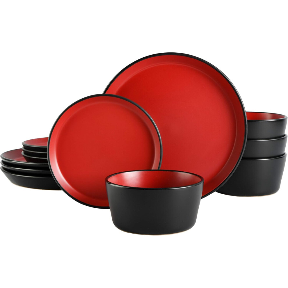 Gibson Soho Lounge 131520.12R Soho Coupe Dinnerware Set, Stoneware