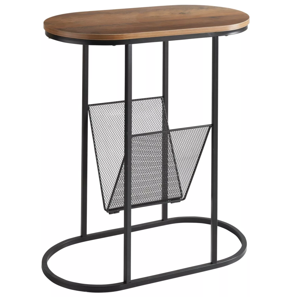 Wooden Side Table with Magazine Rack - Perfect Coffee, Lamp, or End Table