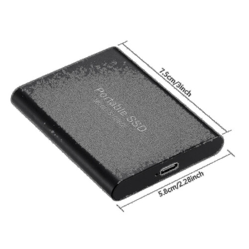 External Hard Drive 2tb Portable Waterproof And Shockproof -black 2