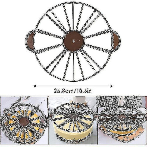 Cake Divider 10/12 Piece Round Cake Portion Marker Bread Cake Cutter Equal Part Slice Marker Baking Tool 10.6in 2