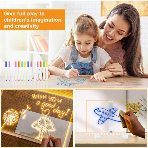LED Acrylic Dry Erase Note Drawing Board 1