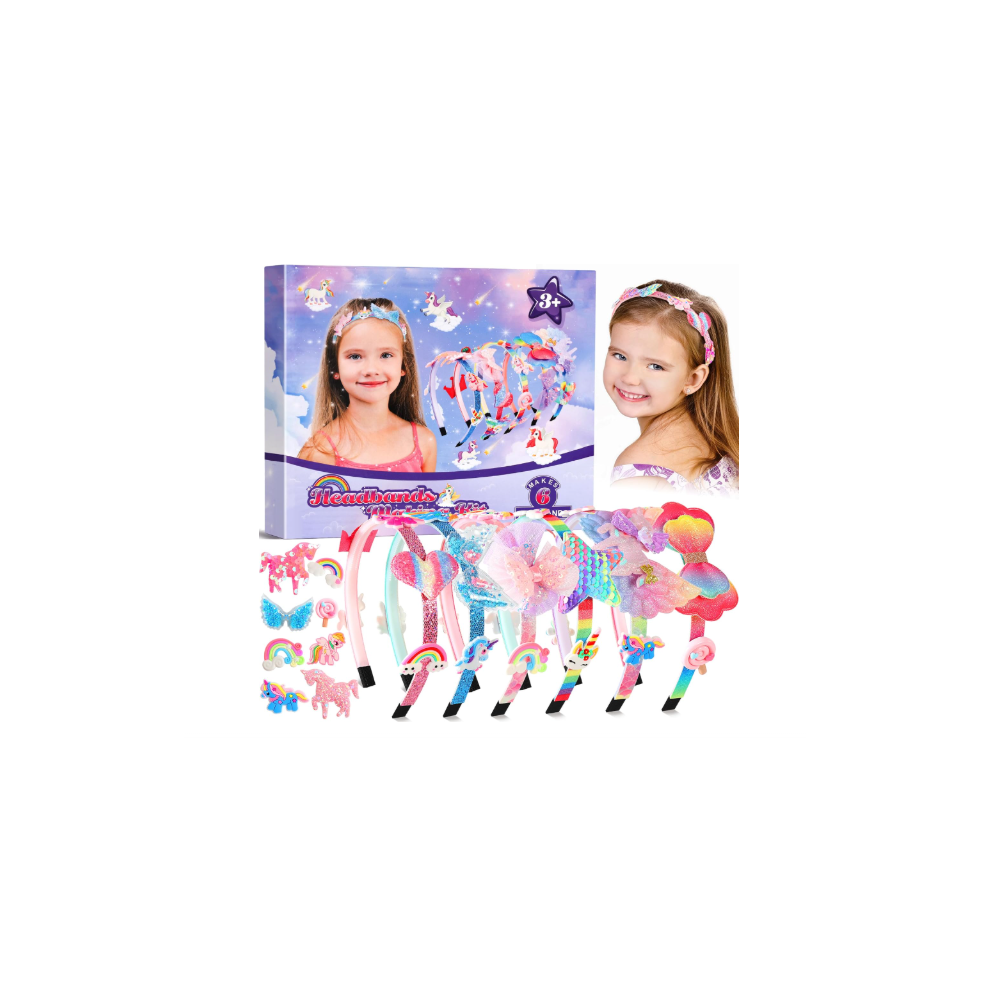 Pourbibi Unicorn Headband Making Kit for Girls