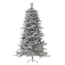 Premium 7ft Snowy Pine Christmas Tree - Pre-Lit With  White 1273 Branch Tips