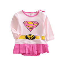 (Superman B, 3-6 Months) 3-24 Months Baby Superhero Romper Short/long Sleeve Jumpsuit Costume