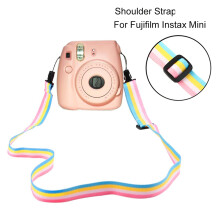 Farfi Camera Shoulder Strap Adjustable Flexible Anti-drop Portable Instant Film Camera Rainbow Carry Strap For Mini11/8/9/25/90/7c