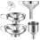 4 Pack Stainless Steel Kitchen Funnel Is Suitable For Glass Bottle Seasoning Jar For Transferring L 1