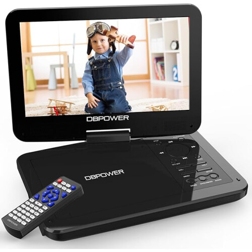 DBPOWER 12.5" Portable DVD Player with 10.5" Swivel Screen
