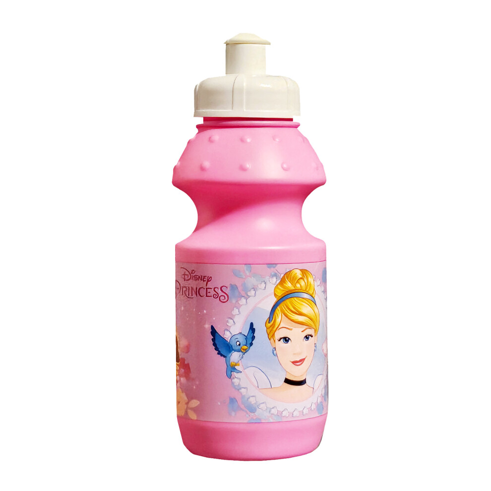 Disney Princess Pink Plastic Sports Cap Water Drinks Bottle