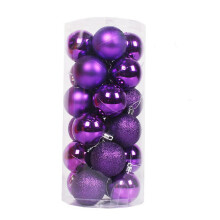 (purple) 24pcs 3cm Christmas Decor Baubles Tree Balls Xmas Party Wedding Ornament 2023