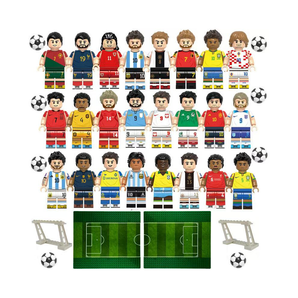 (Style A) Fit Lego World Cup football stars building block minifigures Kids Gifts Toys