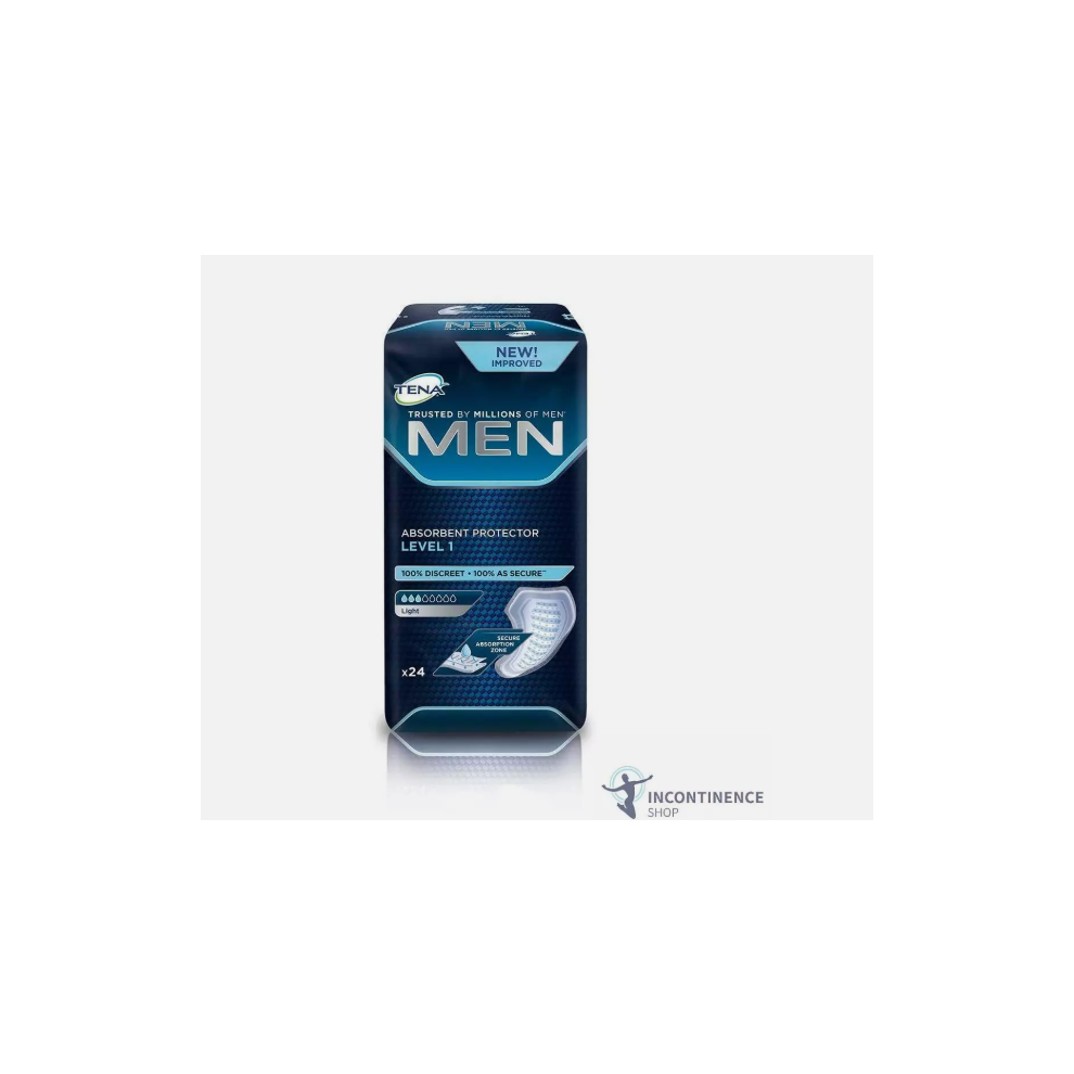 1x TENA Men Absorbent Protector - Level 1 - Pack of 24 - 300ml