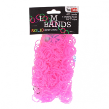 (600 Pink Loom Bands) Loom Bands Kit 600 Bands Pink Purple Black White