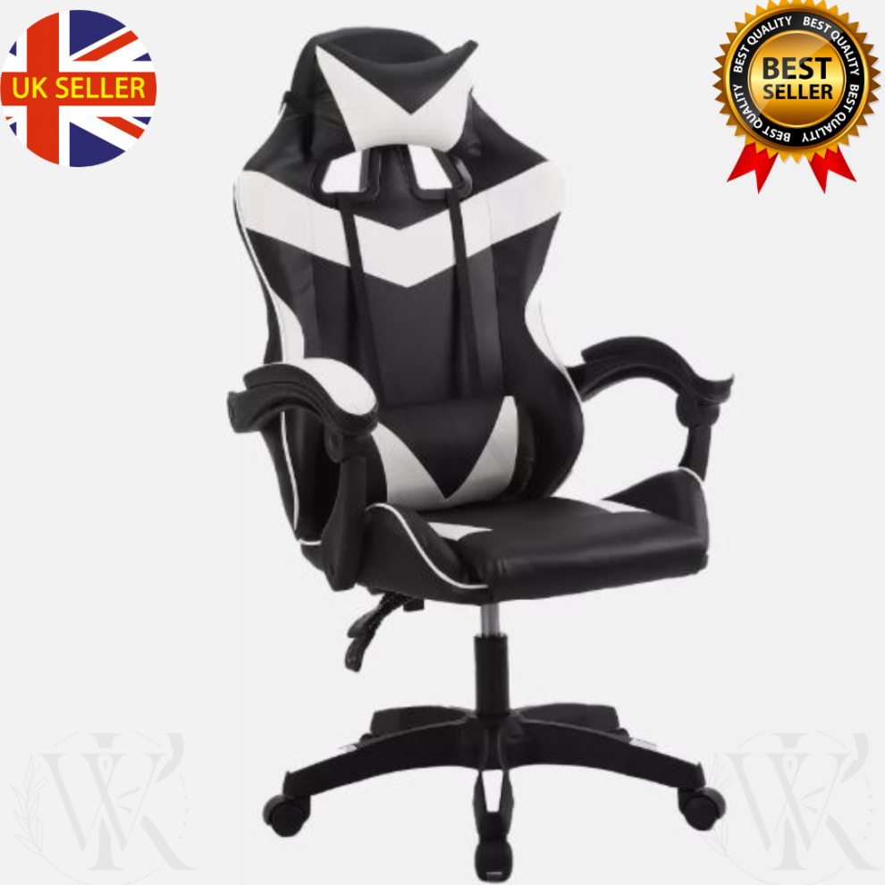 Ergonomic PU Leather Gaming & Office Chair, Adjustable Swivel Design