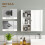 Homcom HOMCOM Modern Wall Mounted Bathroom Cabinet with Adjustable Shelves, White 6