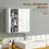 Homcom HOMCOM Modern Wall Mounted Bathroom Cabinet with Adjustable Shelves, White 3