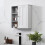 Homcom HOMCOM Modern Wall Mounted Bathroom Cabinet with Adjustable Shelves, White 8