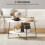 Homcom HOMCOM Round Coffee Table with Storage Shelf and Marble Effect Top, White 2
