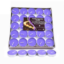 (Purple) 50pcs Smokeless Tea Candles Pleasant Fragrance Candle For Picnic Outdoor Supplies