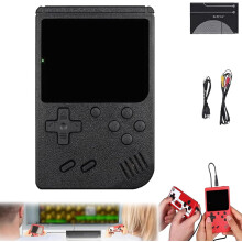 (Black) Retro Video Game Console Handheld 400 Games In 1 Device, Over 400 Nostalgic Games, Support 2 Players Play On Tv