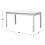 Caladesi White Rectangular Farmhouse Wood Patio Dining Table for 6 Seaters 2