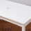 Caladesi White Rectangular Farmhouse Wood Patio Dining Table for 6 Seaters 4
