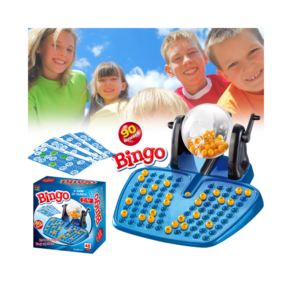 Bingo Game Family 90 Numbered Balls Lotto Game Traditional Set New 48 Cards
