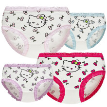 (number four, Size L (6-8)) Hello Kitty Sanrio Cartoon Plushie Children Underwear Baby Briefs Cute Student Shorts Anime Plush Plush Toys For Girls Gift
