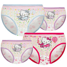 (number one, Size L (6-8)) Hello Kitty Sanrio Cartoon Plushie Children Underwear Baby Briefs Cute Student Shorts Anime Plush Plush Toys For Girls Gift