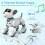 Programmable Remote-Control Robot Dog Toy - Interactive Dancing Puppy with Touch Sensor, IR Tracking & Auto-Movement (Blue/White, 3+) 3