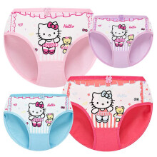 (number six, XL (8-10)) Hello Kitty Sanrio Cartoon Plushie Children Underwear Baby Briefs Cute Student Shorts Anime Plush Plush Toys For Girls Gift