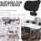 (Black and black) Office Chair Headrest Attachment Universal Head Support Cushion Upholstered Adjustable Height Angle 4