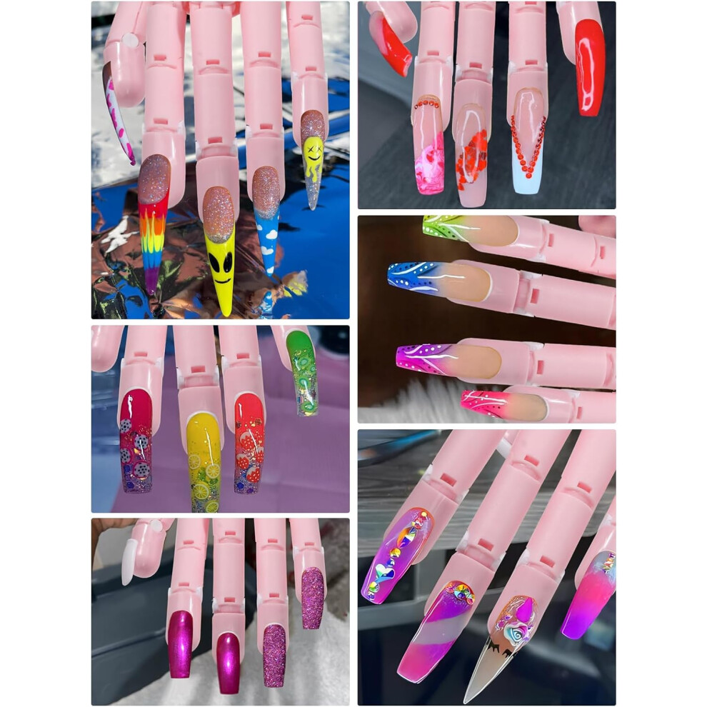 pink--practice-hand-for-acrylic-nails-300-pcs-nail-tips-flexible-training-hand-professional-nail-art-hand-tools-adjustable-false-finger-nails