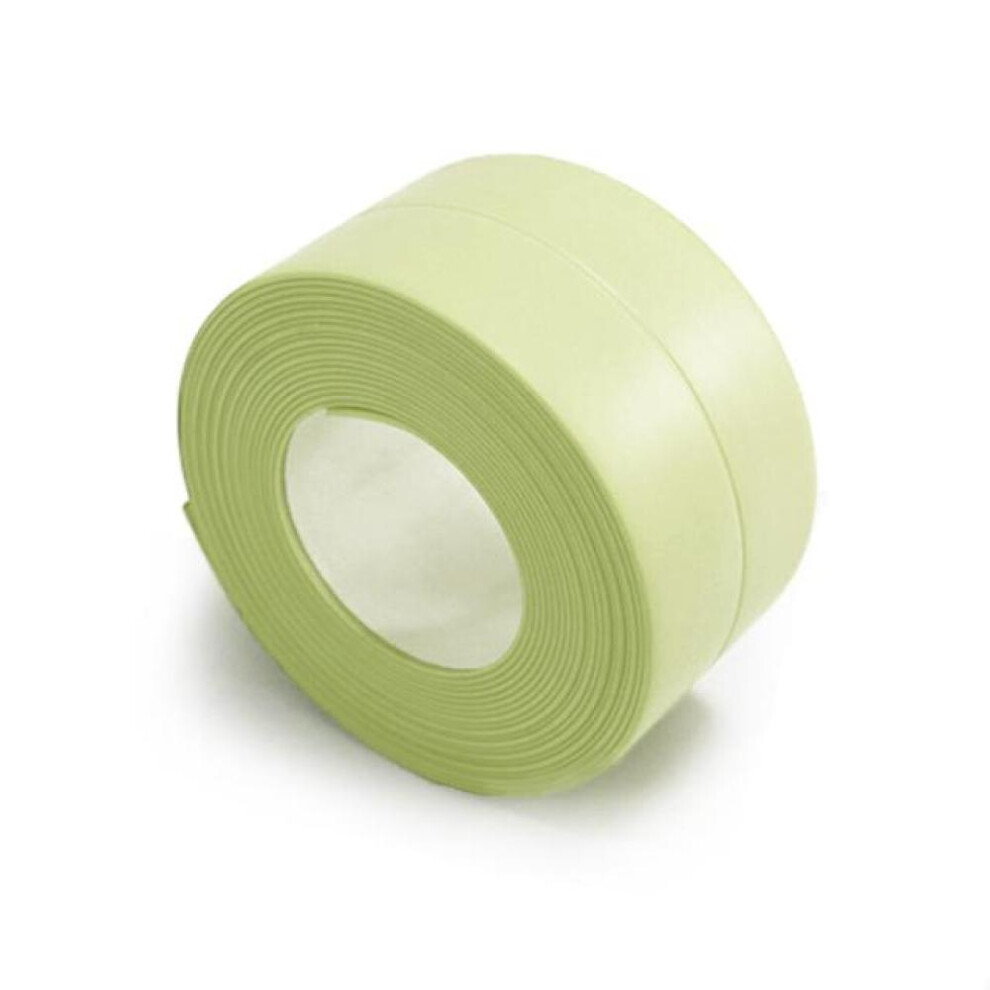 (Green, 38MM*3.2M) PVC Bathroom Kitchen Shower Sink Bath Sealing Strip Tape Caulk Strip Self Adhesive Waterproof Wall Sticker Sink Edge Tapes