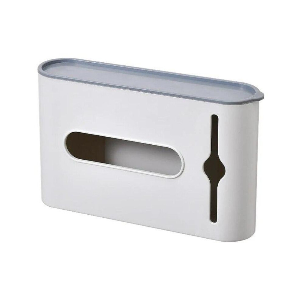 (White) Trash Bags Storage Box Wall Mounted Plastic Garbage Bag Dispenser Waste Bag Holder Organizer For Bathroom Kitchen