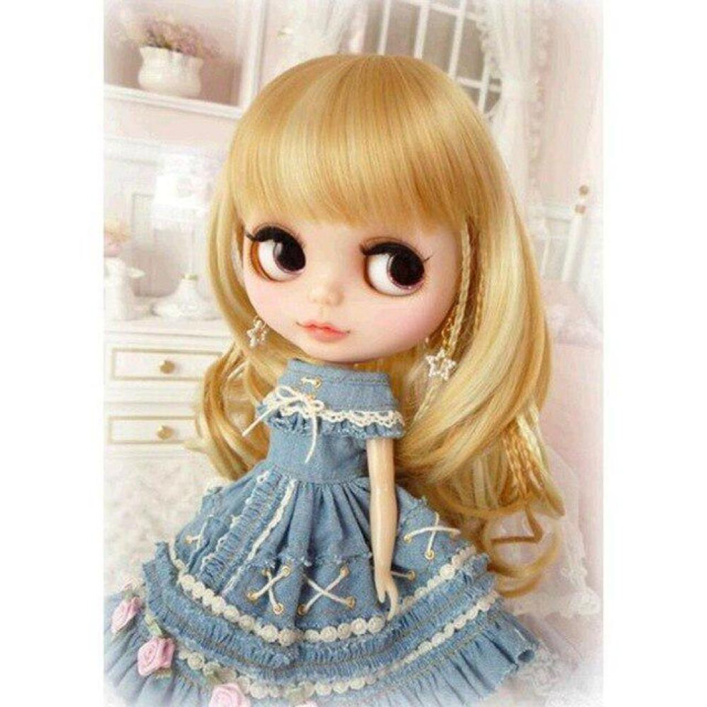 (20X30CM, Dark Red) 5D DIY Full Drill Diamond Painting"Cartoon doll" Pattern Embroidery Painting Mosaic Craft