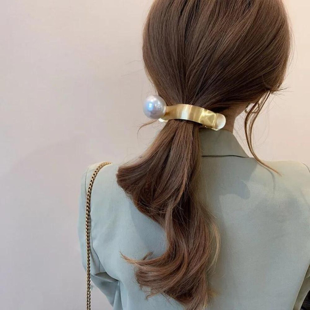 Fashion Simualtion Pearl Metal Hair Clip Duckbill Grip Clip Hairpin Hair Styling Tools Women Girls Hair Accessories Barrette