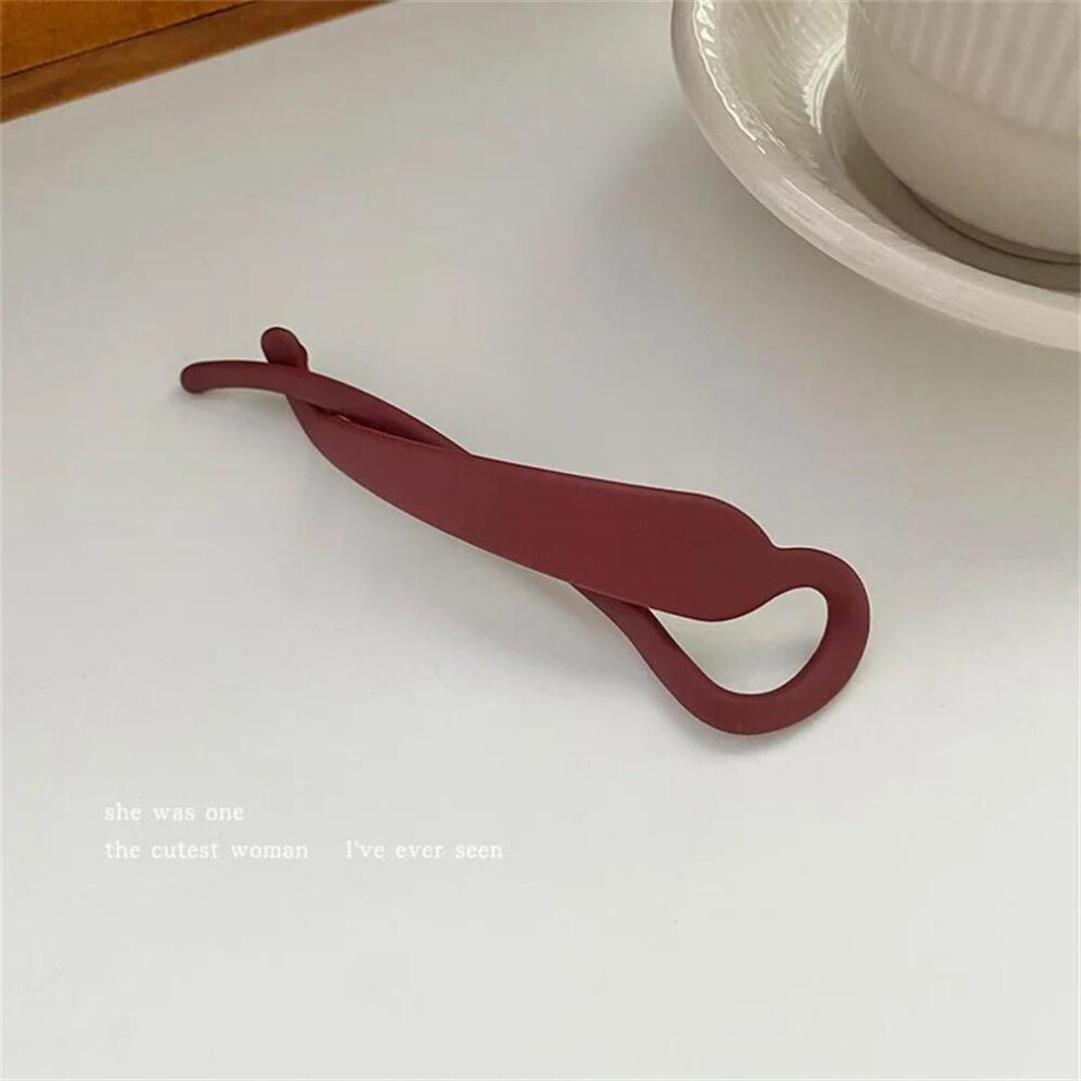 Women Girls Banana Clip Frosted Matte Hair Clip Resin Acrylic Hairpin Ponytail Barrettes Hair Claw Casual All-match Headdress