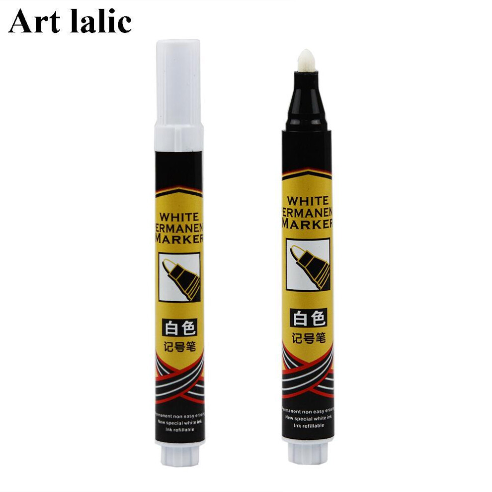 1Pcs Permanent Marker Pen Singular White Oil-Ink for Metal Glass Plastic Acrylic Blackboard Craft