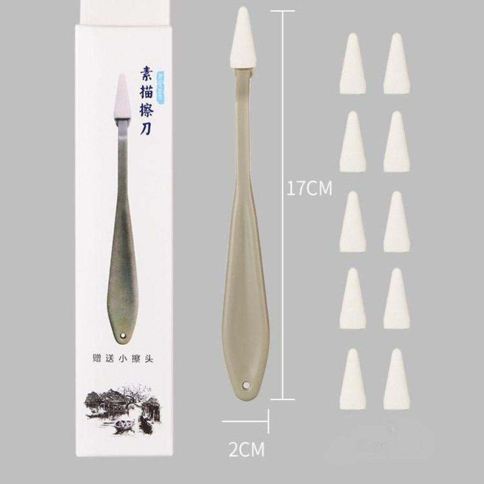 (pointed head) Art Sketch Wipe Knife Shadow Detail Highlight Sponge Tool Wiper Sketch Eraser 10 Sponge Heads For Professional Sketch Tool