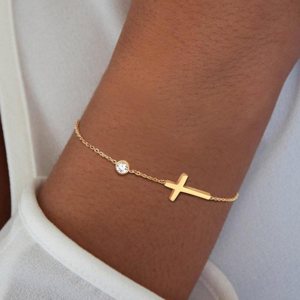 Women&apos;s Exquisite Cross Bracelet Men&apos;s Women&apos;s Daily Leisure Fashion Accessories